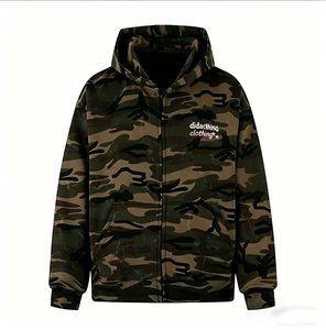 <span class=keywords><strong>Sweat</strong></span> à capuche <span class=keywords><strong>zippé</strong></span> surdimensionné de haute qualité 100% coton <span class=keywords><strong>polaire</strong></span> motif camouflage <span class=keywords><strong>sweat</strong></span> à capuche personnalisé pour hommes - Product Image 1