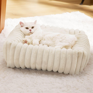 <span class=keywords><strong>Coussin</strong></span> pour animaux de compagnie en velours côtelé, matelas apaisant de haute qualité, housse lavable, lit pour <span class=keywords><strong>chien</strong></span> - Product Image 1