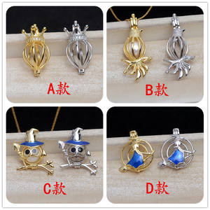 Accesorios de Plata S925 para DIY, 8mm 10mm, Sin Perforación, Colgante de Cabeza de Mujer, Estilo Mago o Bruja, 5090 Cuentas para Fabricación de Joyería - Product Image 5