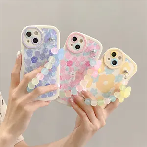 Custodia per telefono MAXUN Flower Funny Cute per iPhone12 13 14 Pro Max Cover per telefono Cover per catena