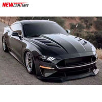 Capot ventilé en fibre de carbone de haute qualité de style MBJ avec boulons pour Mustang 2018-2023 (à fixer par vis)
