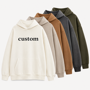Sweat-shirt à capuche surdimensionné personnalisé en molleton vierge, plusieurs couleurs, OEM, usine de streetwear - Product Image 3