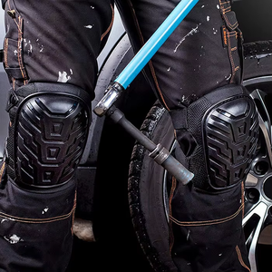 Genouillères professionnelles robustes avec ressorts, en EVA et silicone, pour le jardinage et la construction - Protection imperméable et antidérapante - Product Image 4