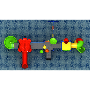 Manèges aquatiques amusants pour la maison, l'école et les parcs aquatiques extérieurs - Toboggans excitants, jeux aquatiques - Toboggans en <span class=keywords><strong>acier</strong></span> colorés pour enfants, garantie 1 an - Product Image 3