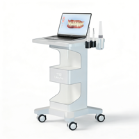 Chariot mobile moderne pour ordinateur portable d'hôpital avec support pour scanner buccal et endoscope pour une utilisation complète en salle de sport