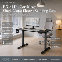 Bureau debout électrique AOR, hauteur réglable, en bois, certifié FCC, structure métallique, montage facile, convertible en forme de Z, vente en gros d'usine
