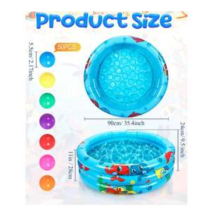 Piscine gonflable en PVC pour enfants, ronde, pliable, pour l'extérieur, l'intérieur, le jardin, <span class=keywords><strong>la</strong></span> <span class=keywords><strong>plage</strong></span>, utilisation familiale - Product Image 3