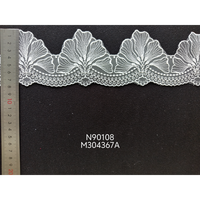 Tissu brodé à rayures étroites haute densité 100 % polyester, maille tricotée transparente, accessoires pour filles et garçons, articles en stock