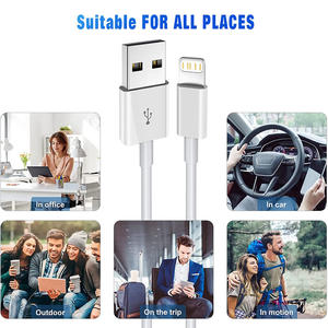 Câble de charge rapide USB A vers USB A pour <span class=keywords><strong>iPhone</strong></span> 14 13 12 Pro Max iPad, câble de données USB A vers iOS, accessoires de <span class=keywords><strong>chargeur</strong></span> 1M 2M - Product Image 6