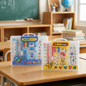 โปเกมอนชุดเครื่องเขียนพลาสติกพิเศษแบบสุ่มสำหรับเด็กอุปกรณ์การเรียนดินสอยางลบเครื่องเหลาอะนิเมะการ์ตูนของขวัญนักเรียน - Product Image 3