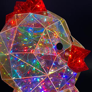 Figurine d'animal en plastique irisé LED faite à la main, écologique, poule et coq, alimentée par USB, décoration de poulet, cadeaux de remise de diplôme et de Pâques pour la maison - Product Image 5