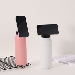 Bouteille d'eau isotherme en acier inoxydable de 24 oz avec couvercle magnétique réglable et support de téléphone pour le camping - Utilisation extérieure écologique - Product Image 2