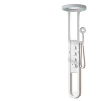 Ensemble de douche mural cascade moderne noir mat extra-large avec éclairage LED et pommeau de douche pressurisé