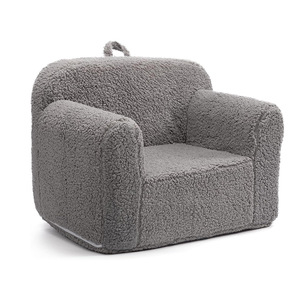 <b>Kids</b> <b>Sofa</b> Chair Plush Grey Soft Single Seat For Girl 2 Years And Above Contemporary Design - Product Image 5
