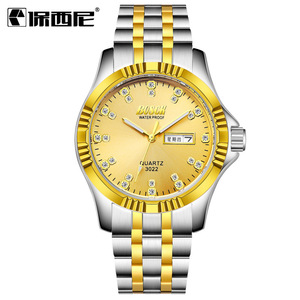 Instaladores de <span class=keywords><strong>3022</strong></span> marcas de lujo calendario impermeable de estilo caliente de cuarzo golde para hombres - Product Image 2
