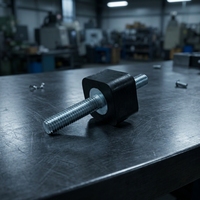 Amortisseur de vibrations moteur robuste en caoutchouc naturel fileté, fabriqué sur mesure en usine, construction en caoutchouc et métal collés