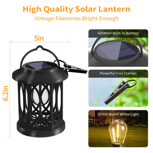 Lampe solaire LED à effet flamme JIUAN moderne pour usage extérieur en jardin, haute luminosité, éclairage blanc chaud projeté, économie d'énergie, IP65 - Product Image 3