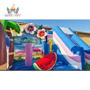 Maison gonflable à thème flamant rose tropical avec toboggan, grand château sautant pour enfants pour fête d'<span class=keywords><strong>anniversaire</strong></span> et <span class=keywords><strong>location</strong></span> commerciale - Product Image 6