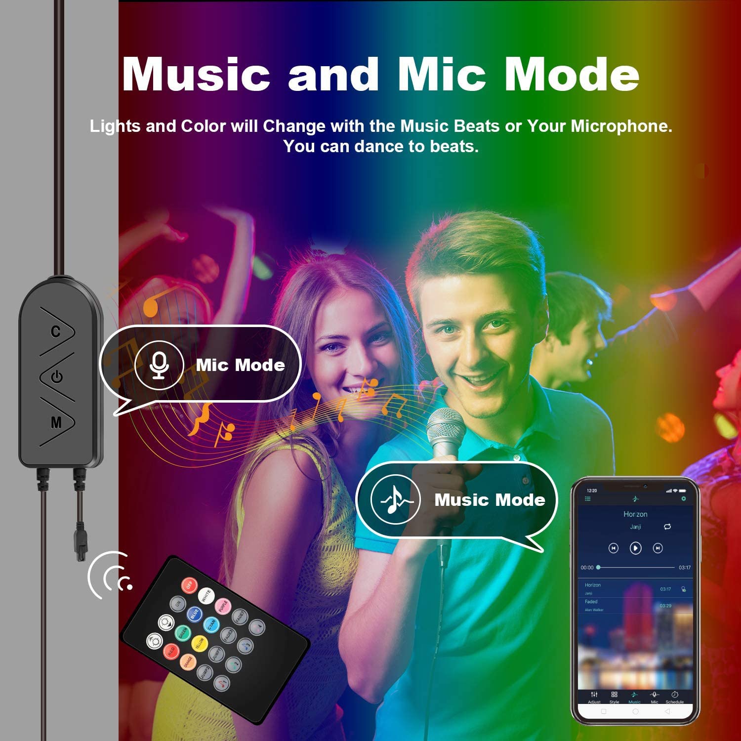 Smart bluetooth Christmas hot style 20 key USBRGB 7 colour copper lamp LED outdoor atmosphere of the color of lamps light string