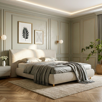 Cadre de lit double moderne et élégant de taille King Mobilier de chambre à coucher Ensemble de literie de luxe Canapé Queen Lit escamotable pour meubles de maison