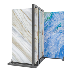 Hot sale showroom display stand sample design slide ceramic tile display racks metal material stone display rack