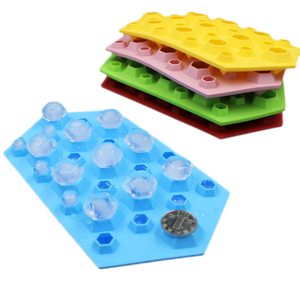 Vente flash, moules à chocolat en forme de diamant réutilisables de haute qualité, sans BPA, écologiques, personnalisables, en silicone, pour glaçons - Product Image 1