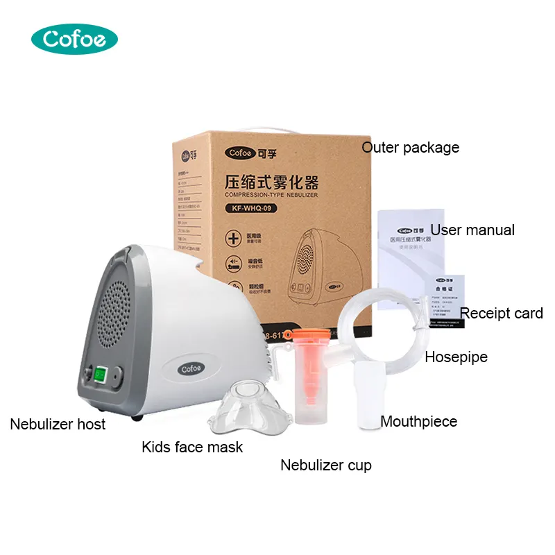 Hoge Kwaliteit Draagbare Zuiger Compressor Vernevelaar Met Accessoires Draagbare Inhalator Medische Vernevelaar Machine