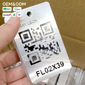 Targhetta con Codice QR in Acciaio Inossidabile Spazzolato Personalizzata OEM con Numerazione Sequenziale e Foro - Product Image 2