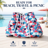 Sac de plage en néoprène écologique avec motif nœud, sacs de voyage respirants pour la plage et la natation