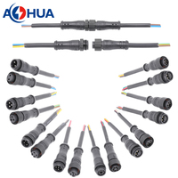 OEM ODM Cable Harness disesuaikan soket steker logam laki-laki perempuan kabel ekstensi tahan air 2 + 2pin lampu LED konektor