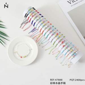 Bracciale con perle di cristallo colorate Z, 2400 pezzi, gioielli con perline multicolori per regalo da donna - Product Image 1