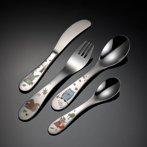 Chất lượng cao 4 cái động vật <span class=keywords><strong>Flatware</strong></span> <span class=keywords><strong>Set</strong></span> trẻ em <span class=keywords><strong>Flatware</strong></span> bé thiết lập dao kéo - Product Image 4