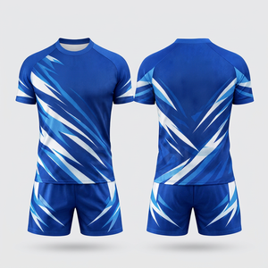 Conjuntos Deportivos de Verano Personalizados en Azul y Blanco, Talla S, de Secado Rápido, Tela Resistente, Ajuste Flexible para Entrenamientos y Partidos de Alta Intensidad - Product Image 1
