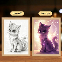 Peinture murale photo personnalisée en dropshipping, peinture lumineuse, cadeaux créatifs, cadre photo LED pour la décoration de la maison