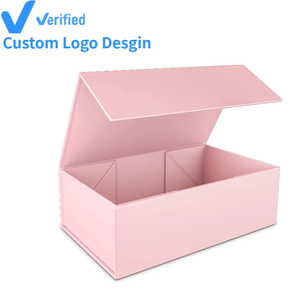 Caja de regalo con diseño de logotipo personalizado, premium, única, reciclable, rígida, magnética, de papel, de lujo, plegable, con cierre magnético. - Product Image 1