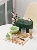 Ensemble de bol à matcha en porcelaine portable de style japonais 600 ml, fouet et tasse en verre avec filtre, kit de thé complet pour les voyages, boîte cadeau pour femmes et filles