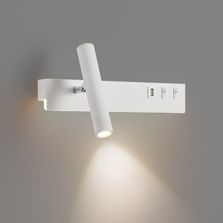 Подсветка, USB-порт для зарядки и регулируемый угол прожектора прикроватные светодиодные настенные лампы для чтения