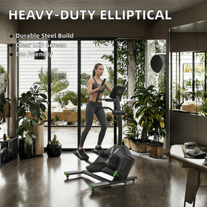 Bicicleta Elíptica Manual Comercial con Resistencia Electromagnética, Construcción de Acero Resistente y Pantalla LCD - Product Image 2