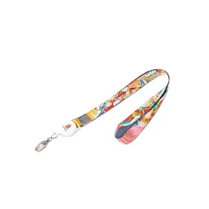 Custom Eco-friendly RPET Lanyard Reciclado RPET Poliéster Pescoço Lanyards com Logo Moda Chaveiro Correias De Pulso Correia Curta