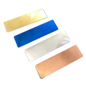 Промо-подарок: Классическая прямоугольная металлическая заготовка для гравировки, именная табличка, бейдж для участников мероприятий и конференций - Product Image 3