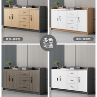 Meuble de rangement TV pliable Shinestone, gain de place, finition mélamine, buffet de cuisine avec portes en verre