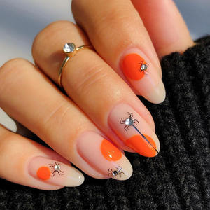 Etiqueta Privada personalizada <span class=keywords><strong>de</strong></span> larga duración, OEm ODM, patrón <span class=keywords><strong>de</strong></span> <span class=keywords><strong>vaca</strong></span> transparente corto cuadrado, prensa <span class=keywords><strong>de</strong></span> lujo en puntas <span class=keywords><strong>de</strong></span> <span class=keywords><strong>uñas</strong></span> postizas, nuevo diseño - Product Image 4