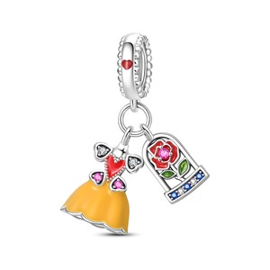 Pendentif en forme de dessin animé mignon, en laiton blanc, bijoux unisexes tendance, cadeau parfait pour la décoration quotidienne - Product Image 4