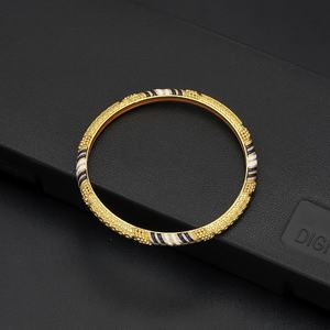 JXX Brazaletes Ajustables de Latón Chapados en Oro de 24K Estilo Vintage, Joyería Árabe de Moda al por Mayor para Mujer - Product Image 2