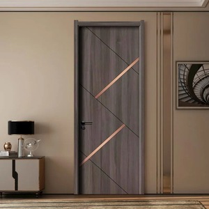 Porta Interna per Camera da Letto in Legno Massello, Design Originale di Fabbrica, Personalizzata, di Alta Qualità, Moderna, Impermeabile, Insonorizzata e Resistente all'Umidità - Product Image 3