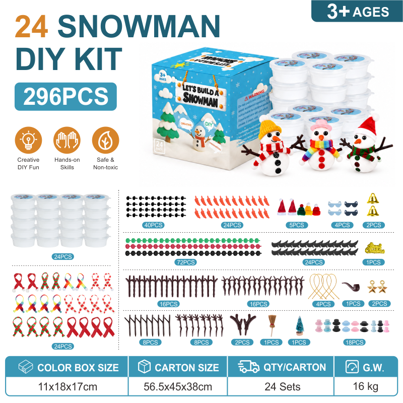Build a Snowman Kit 24 Cups(296pcs) - In Stock