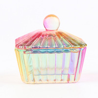 Nouvelle coupelle en verre Dappen personnalisable pour nail art, outils pour poudre liquide avec couvercle, OEM