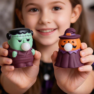 Mini-cadeau d'Halloween : Jouet anti-stress en peluche douce en forme de citrouille pour la décoration et l'ornement des enfants de maternelle - Product Image 2