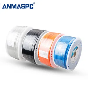 ANMASPCポリウレタンホース46 8 10 12 14 16mm 1/8 1/4 3/8 1/2 PUエアチューブメッキパッキング付き空気圧パイプ