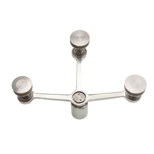 Raffinement F-225 Deux araignées 90 degrés BS Finition 304 Raccord de support de verre d'araignée en acier inoxydable - Product Image 3